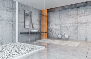 Designer concrete bathroom